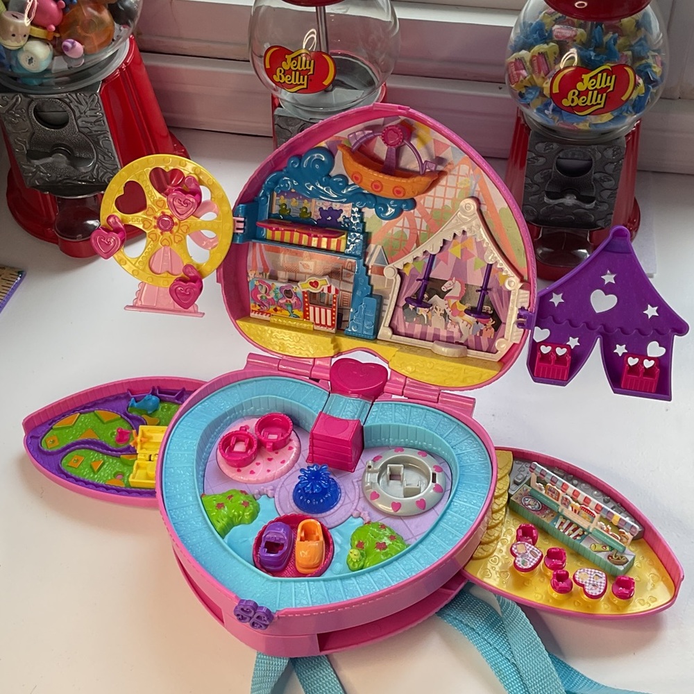 Colorful Heart-Shaped Doll Playset with Accessories